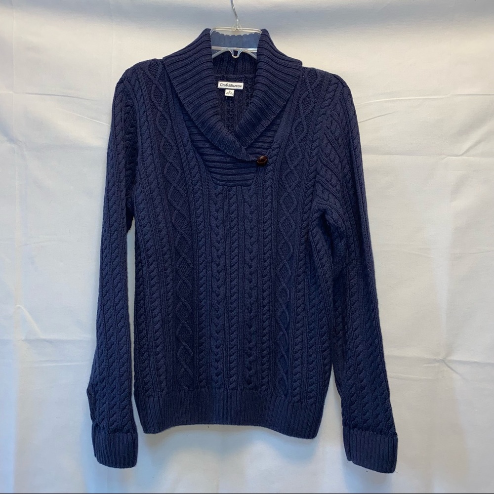 Croft & Barrow Cable Knit Sweater -Navy Blue